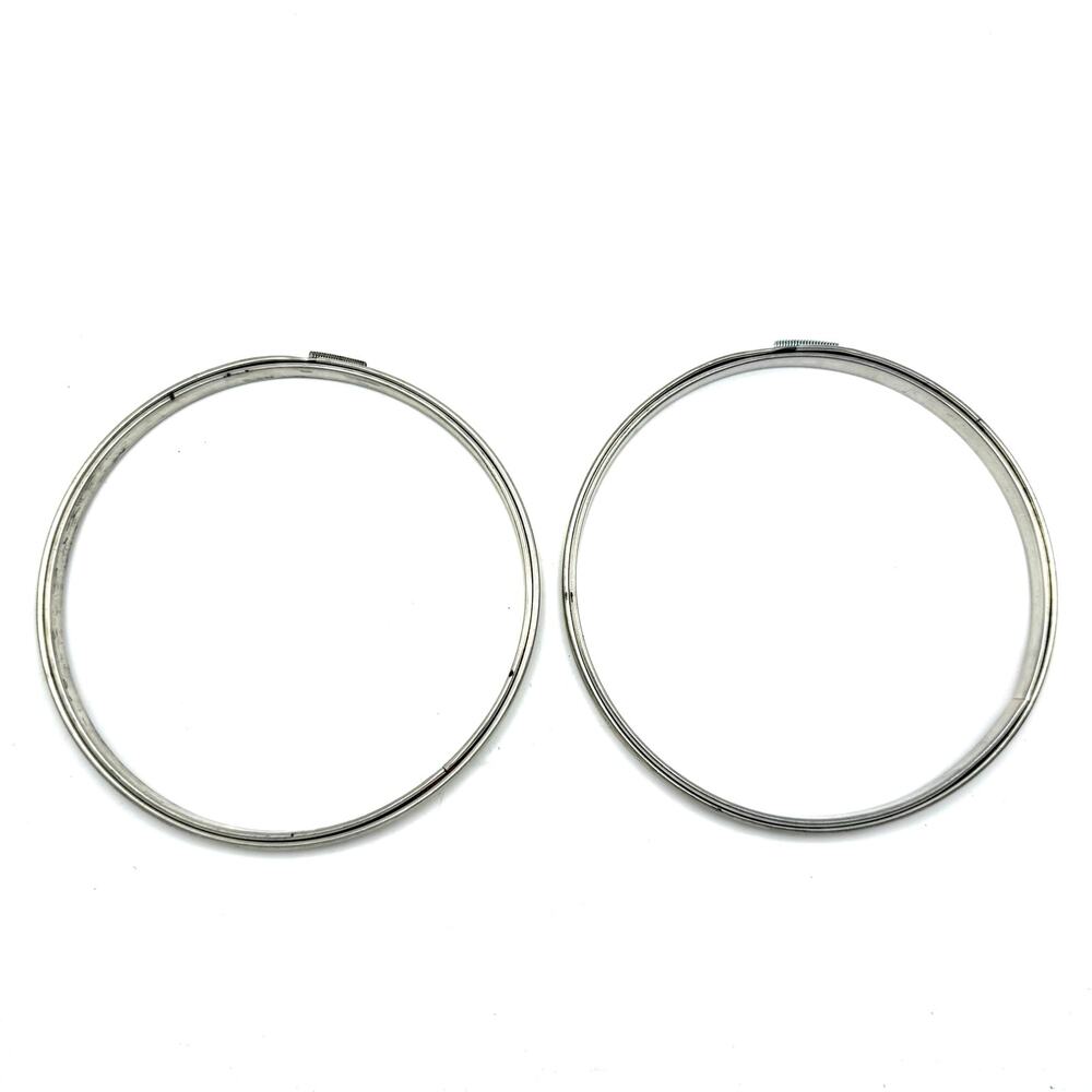 Lot of 2 Vintage Metal Embroidery Hoops 7 Inch Round Cork Lined Spring Tension